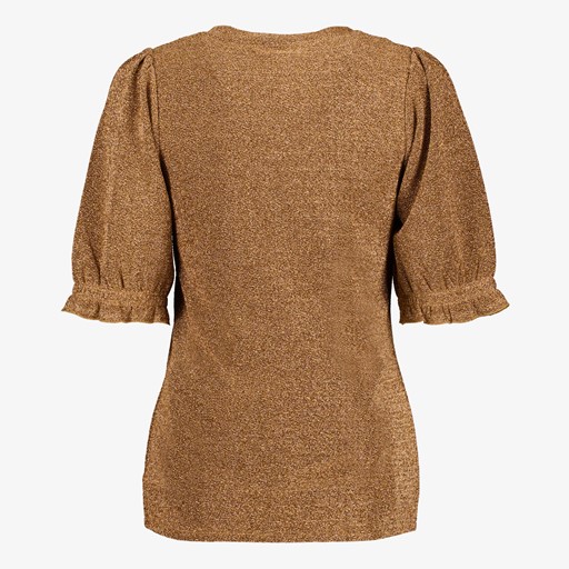 Dames top goudkleurig