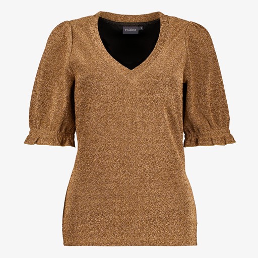 Dames top goudkleurig