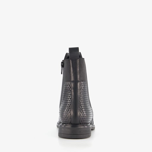 Leren dames chelsea boots zwart