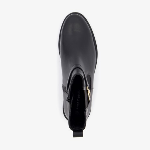Leren dames chelsea boots met gesp