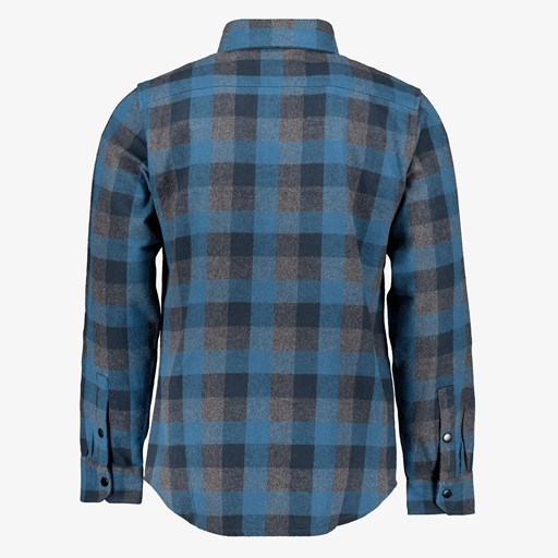 Flanellen heren overhemd blauw geruit