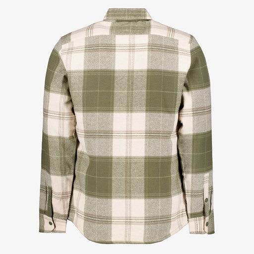 Gevoerd heren overhemd groen geruit
