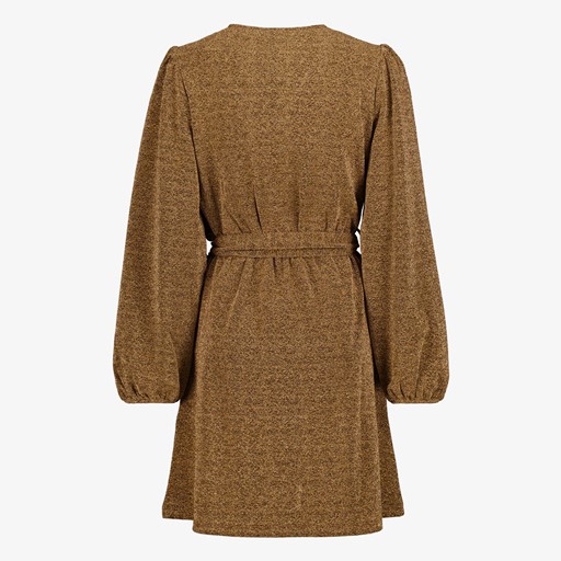 Dames jurk met glitters goud