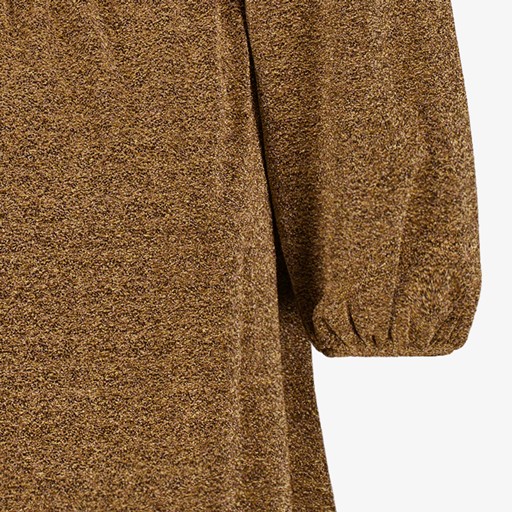 Dames jurk met glitters goud