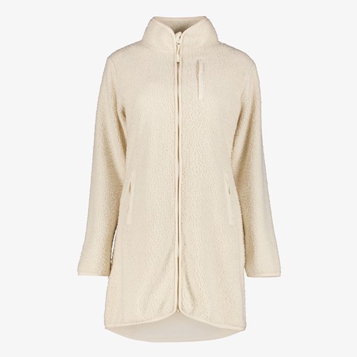 Lang dames fleece vest beige