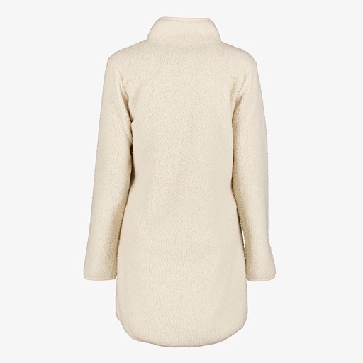Lang dames fleece vest beige