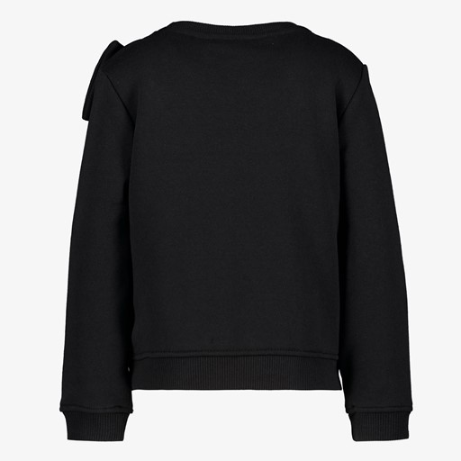 Meisjes sweater met strik zwart
