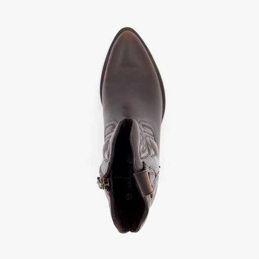 Leren dames western laarsjes bruin