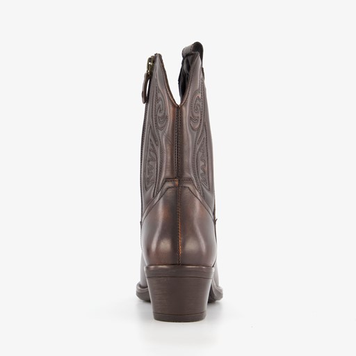 Leren dames western laarsjes bruin