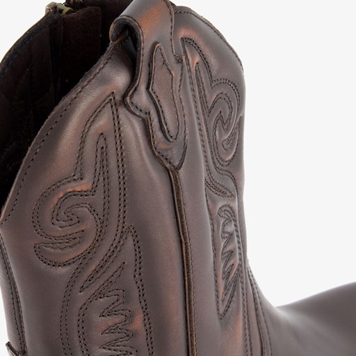 Leren dames western laarsjes bruin