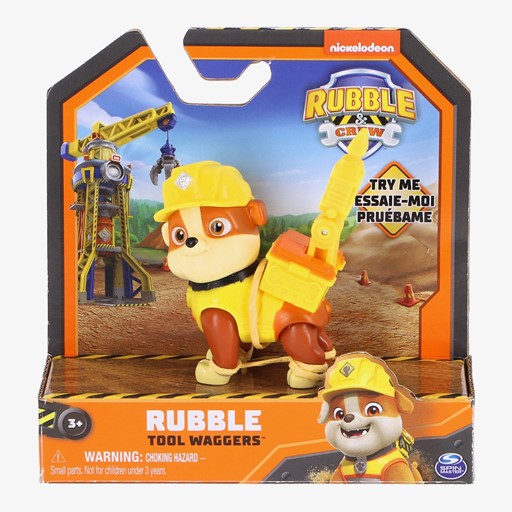 Rubble en Crew Action Pup actiefiguur