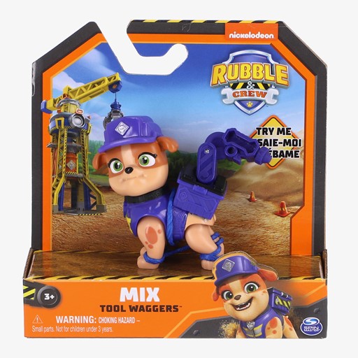 Rubble en Crew Action Pup actiefiguur