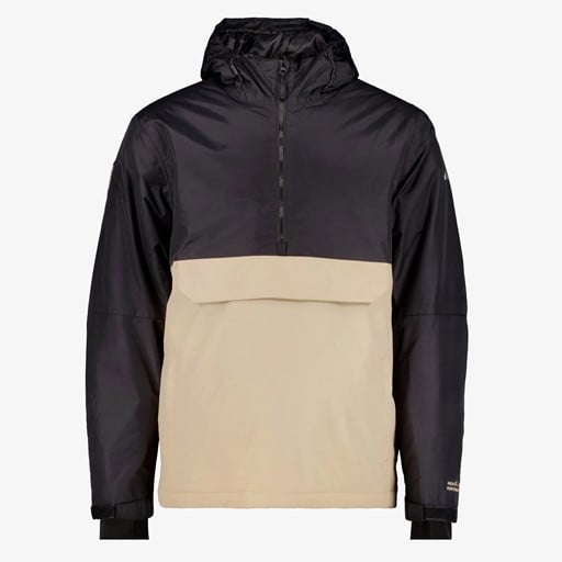 Heren anorak ski-jas zwart beige