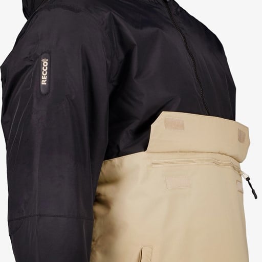 Heren anorak ski-jas zwart beige
