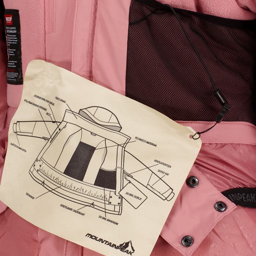Dames softshell ski-jas roze