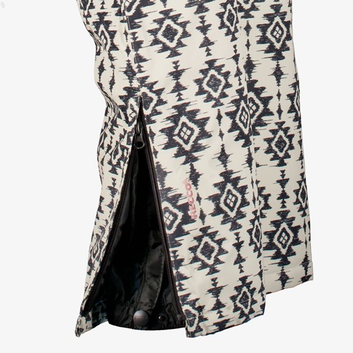 Dames skibroek met print zwart wit