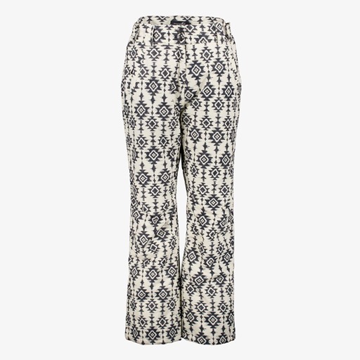 Dames skibroek met print zwart wit