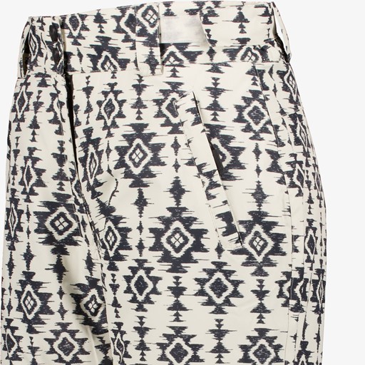 Dames skibroek met print zwart wit