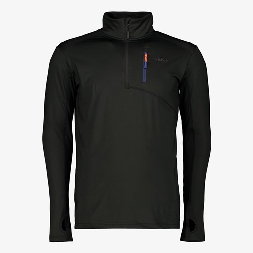 Heren skipully met rits zwart