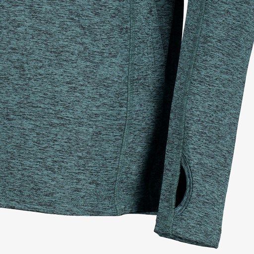 Heren skipully met rits groenblauw