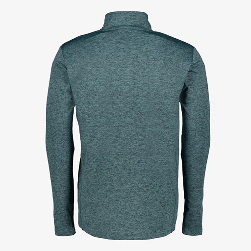 Heren skipully met rits groenblauw