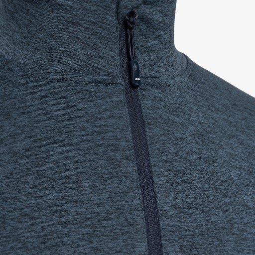 Heren skipully met rits blauw