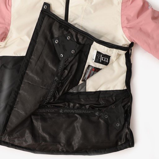 Dames anorak ski-jas roze beige