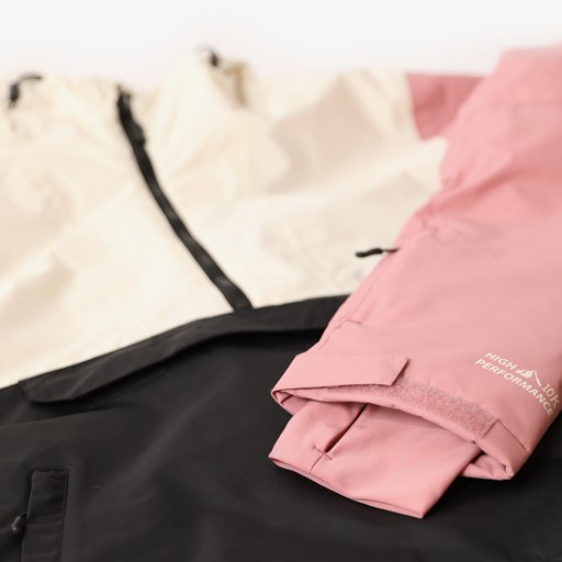 Dames anorak ski-jas roze beige
