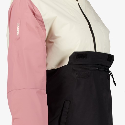 Dames anorak ski-jas roze beige