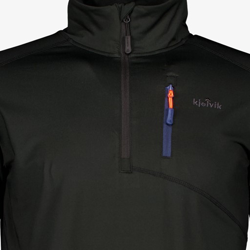 Heren skipully met rits zwart