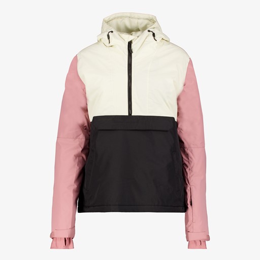 Dames anorak ski-jas roze beige