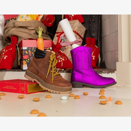 Meisjes western laarsjes metallic paars