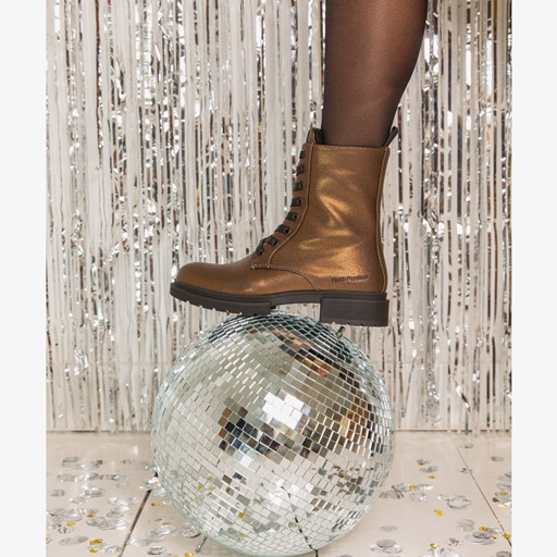 Dames veterboots brons