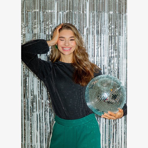 Dames trui zwart met glinster details