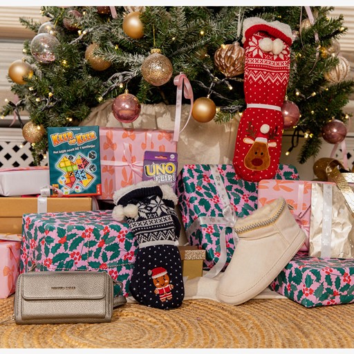 1 paar kinder kerst huissokken met poppetje