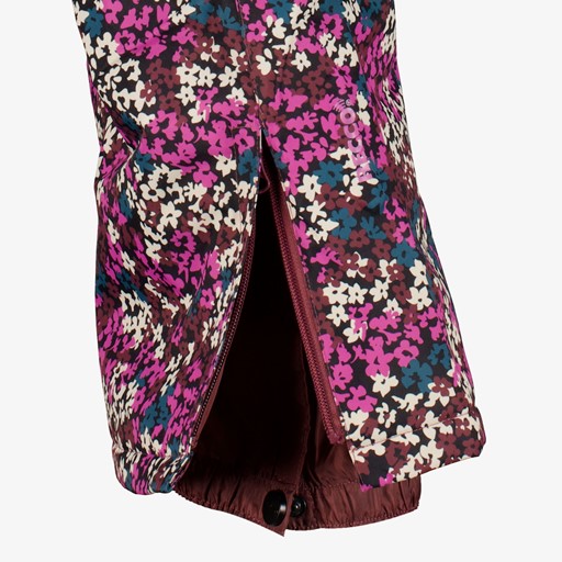 Kinder skibroek met bretels roz