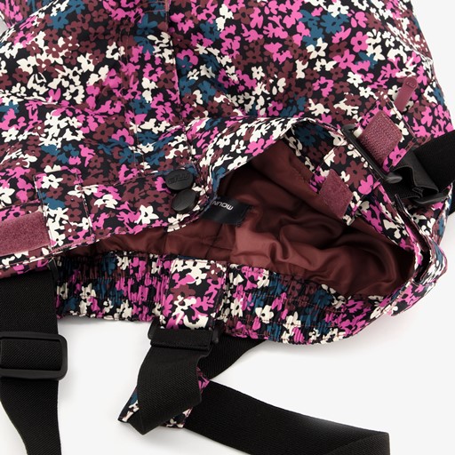 Kinder skibroek met bretels roz