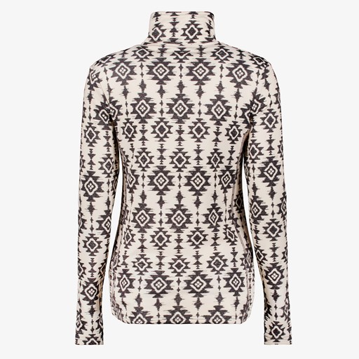 Dames skipully met rits zwart wit