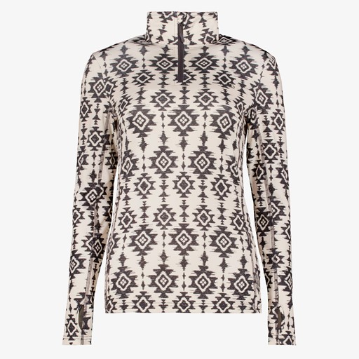 Dames skipully met rits zwart wit