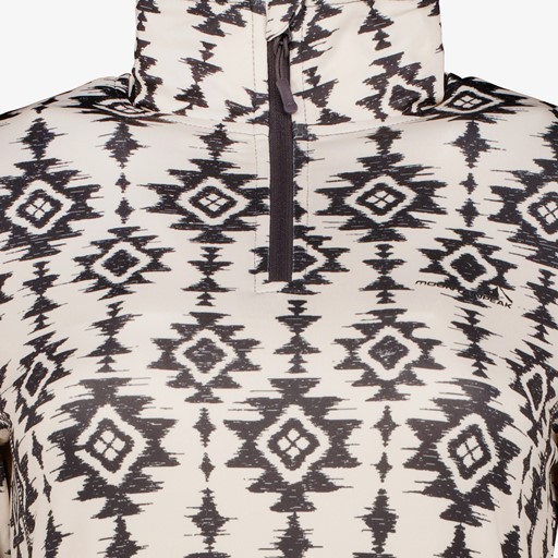 Dames skipully met rits zwart wit