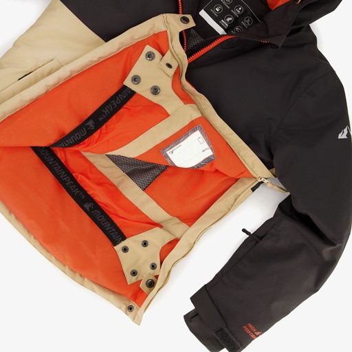 Kinder anorak ski-jas zwart beige