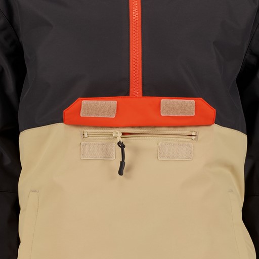 Kinder anorak ski-jas zwart beige