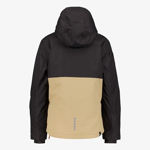 Kinder anorak ski-jas zwart beige