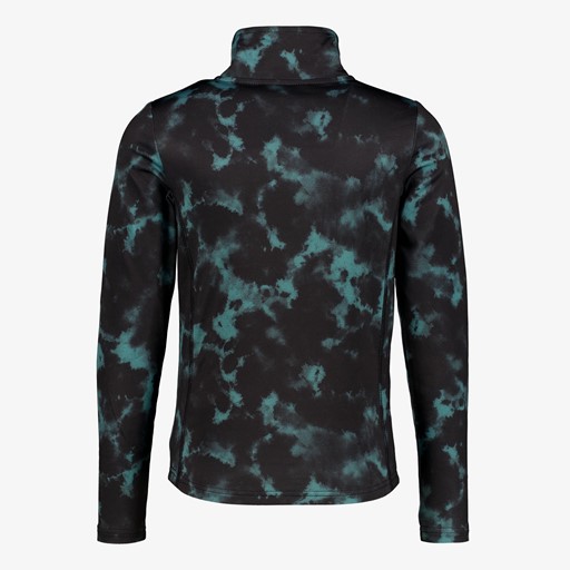 Kinder skipully met rits zwart blauw