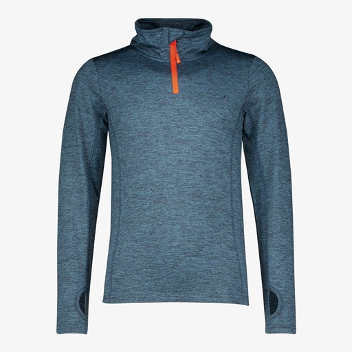 Kinder skipully met rits blauw