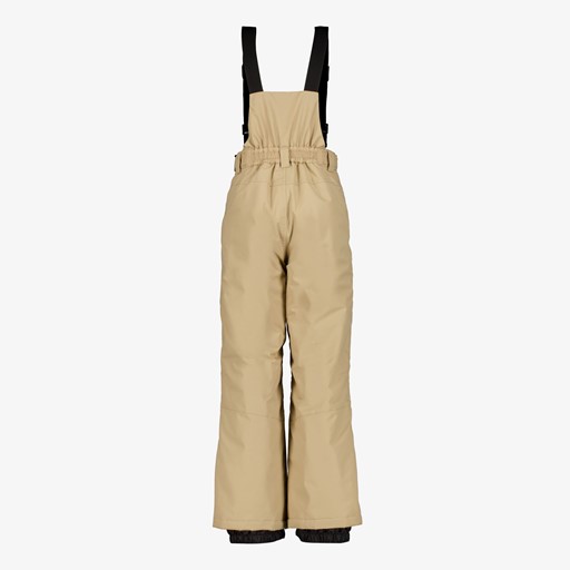 Kinder skibroek met bretels beige