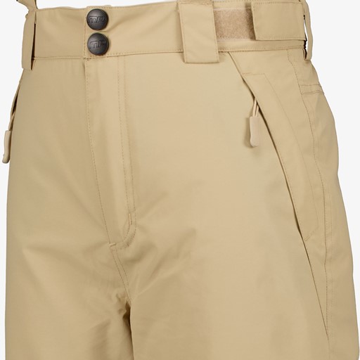 Kinder skibroek met bretels beige