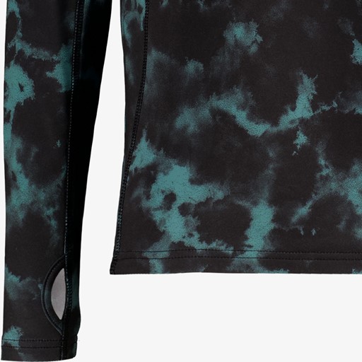 Kinder skipully met rits zwart blauw