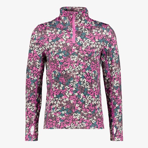 Kinder skipully met rits bloemetjes