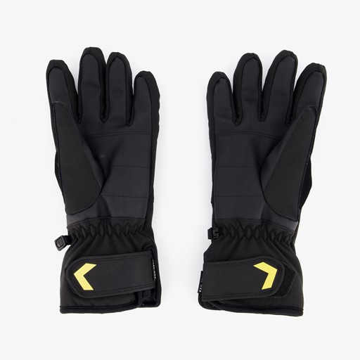 Dames softshell skihandschoenen zwart